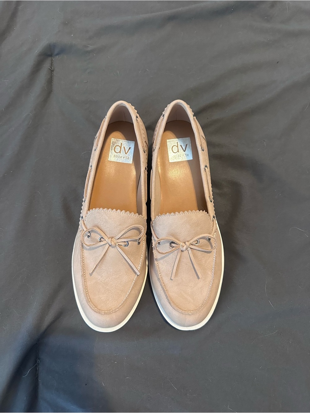 DV by Dolce Vita Women's Taupe Suede Bow Loafers New without tags.